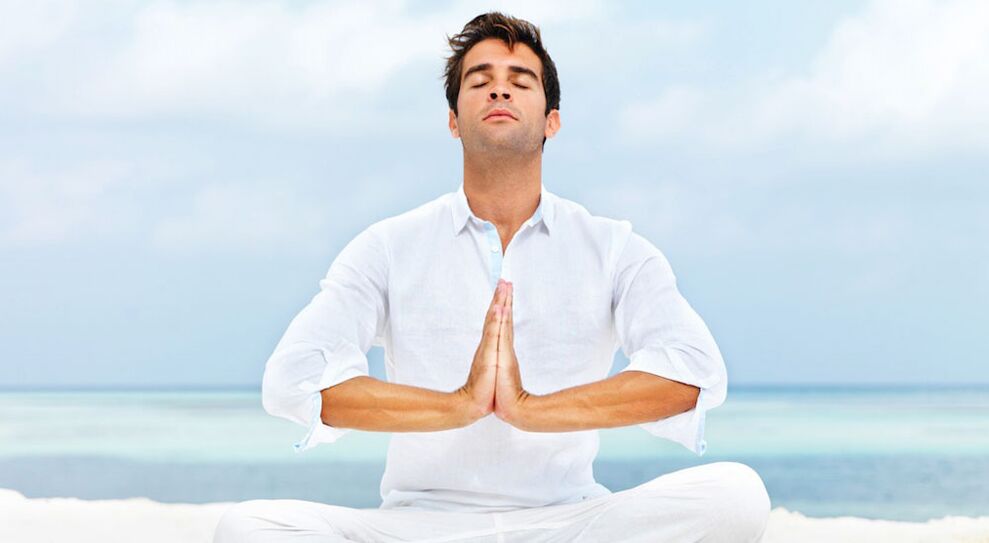 Meditation of a man